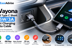 Wayona USB Type C Short 65W/3A Cable Review: Good for Car Use, but Check the Connector Type First