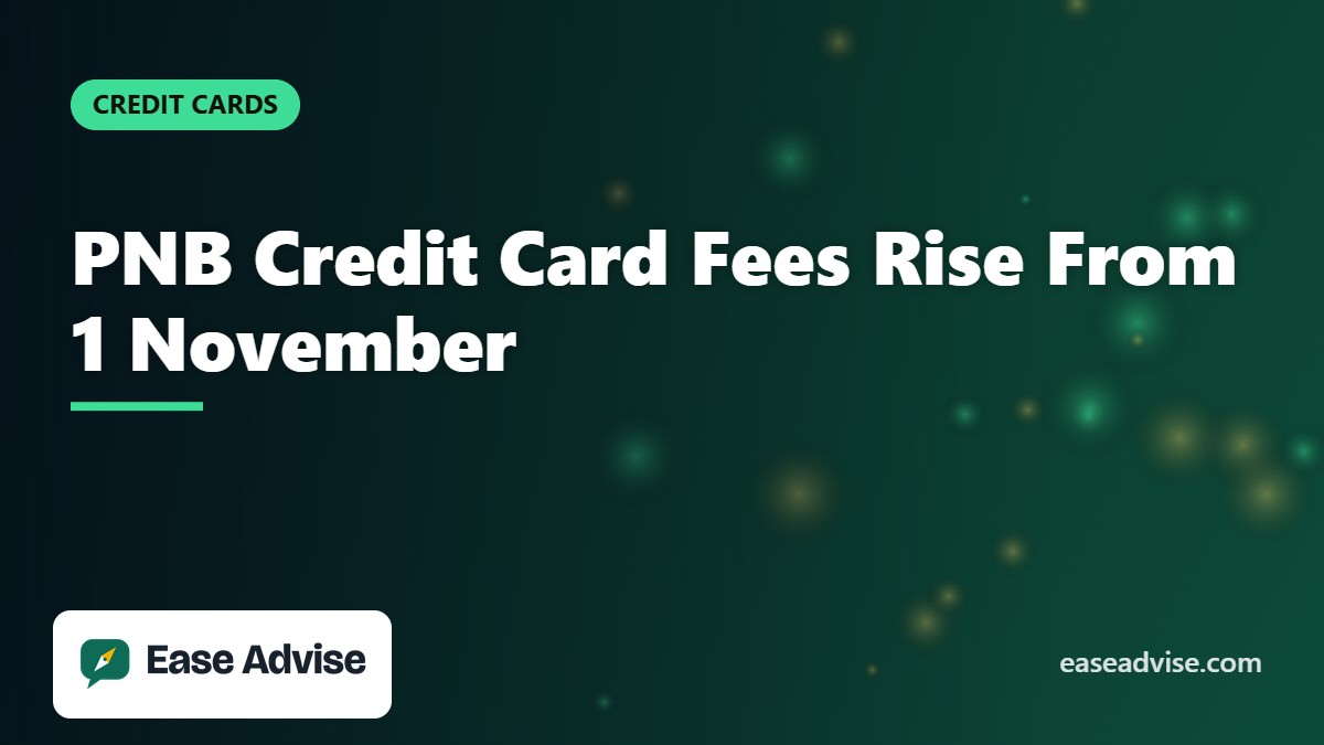 Credit card next to a calendar marking 1 November, illustrating PNB's revised credit card charges